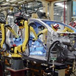 Automotive welding robots in Chinese car factory